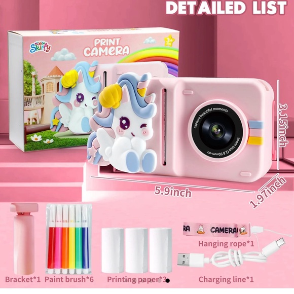 Print and color kids Polaroid camera brand new color, pink - Picture 5 of 8